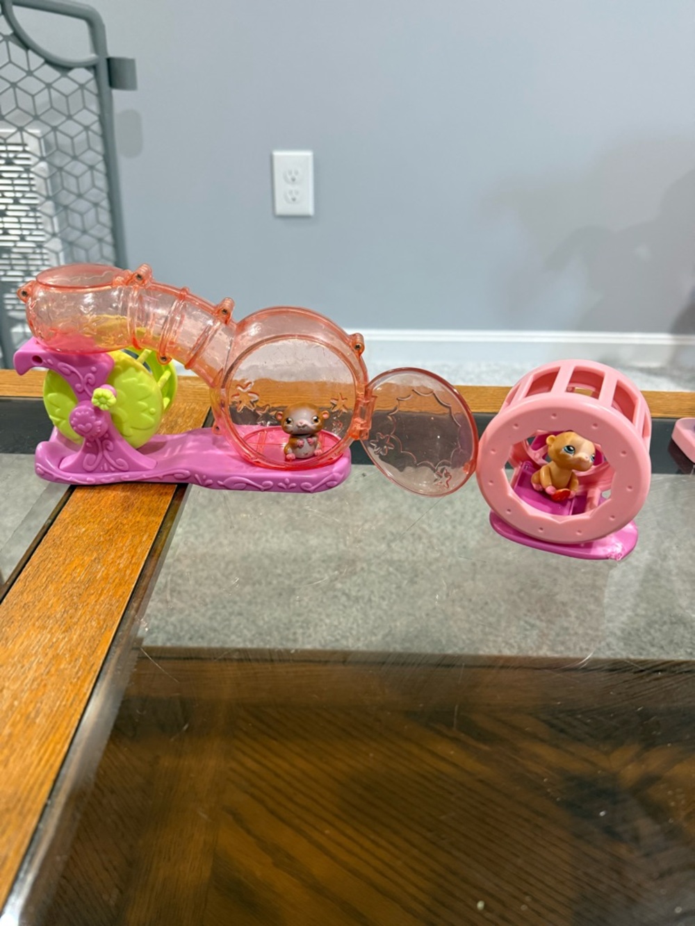 LPS Happy Hamster Wheel Hamster 2004 Retired by Hasbro —2 activities 2 pets